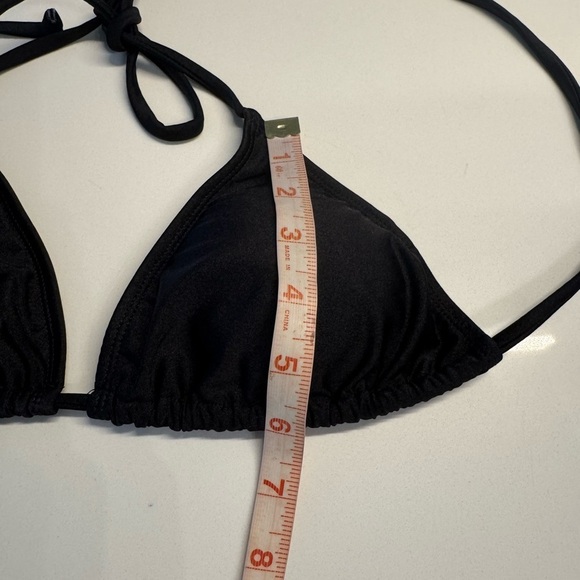 Black triangle bikini top padded adjustable size small NWT New - Picture 8 of 8